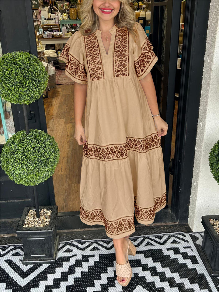 Nancy | Timeless Maxi dress with tummy concealing