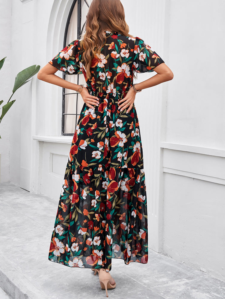Raya | Floral Smocked Waist Maxi Dress