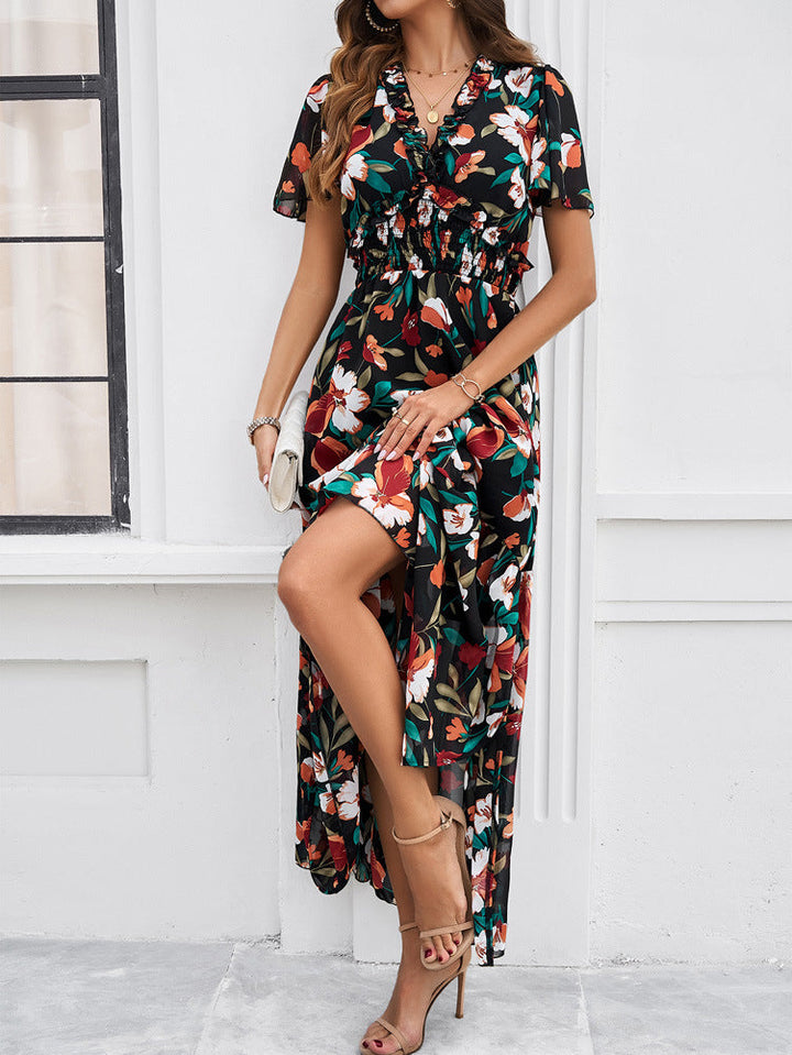 Raya | Floral Smocked Waist Maxi Dress