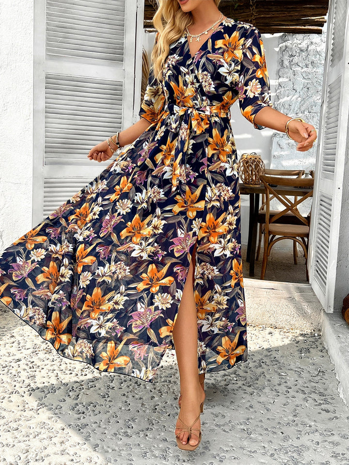 Esme | Floral V-Neck Maxi Dress