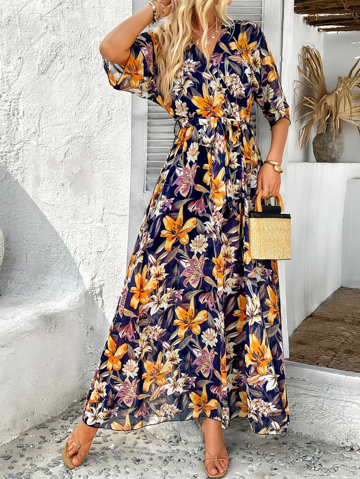 Esme | Floral V-Neck Maxi Dress