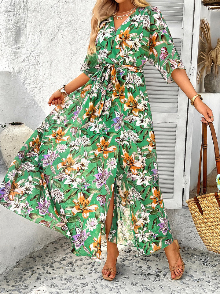 Esme | Floral V-Neck Maxi Dress