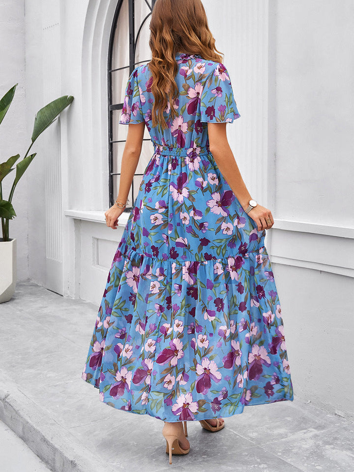Raya | Floral Smocked Waist Maxi Dress