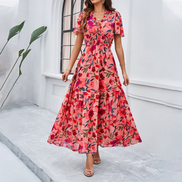 Raya | Floral Smocked Waist Maxi Dress