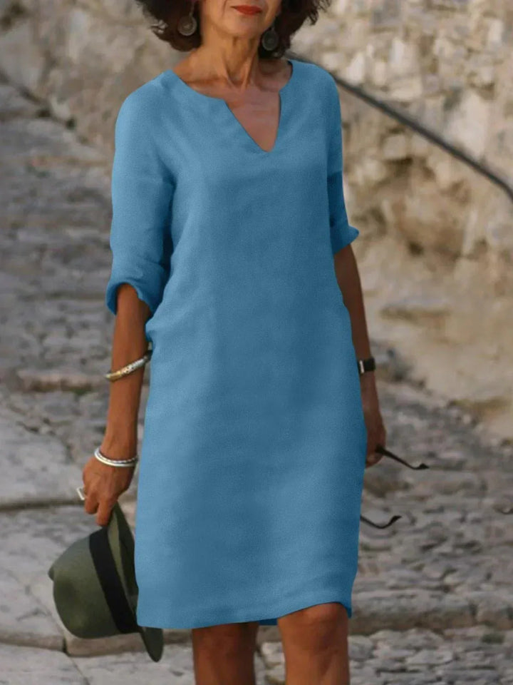 ELIZA｜Elegant dress with V-neckline