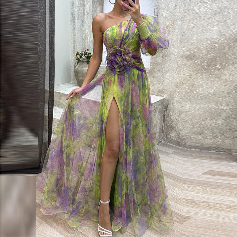 ELIZA | FLOWY MULTICOLOUR DRESS