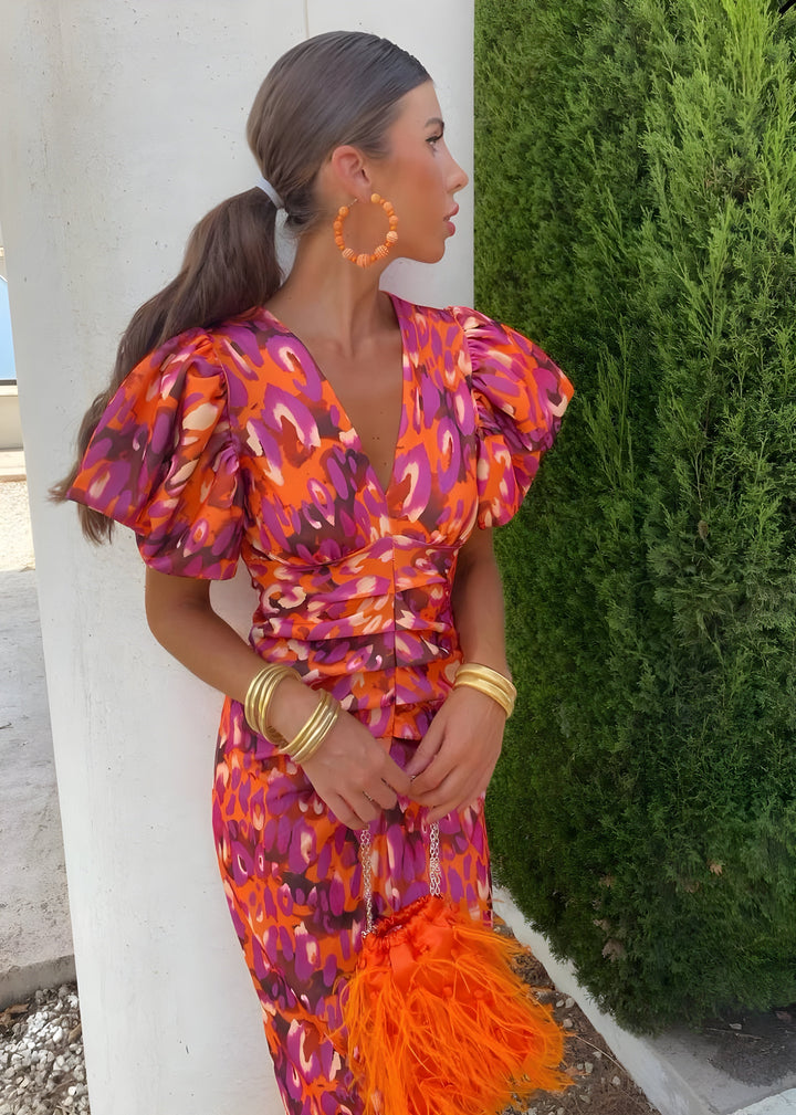 MARY™ | Dress with pleated sleeves