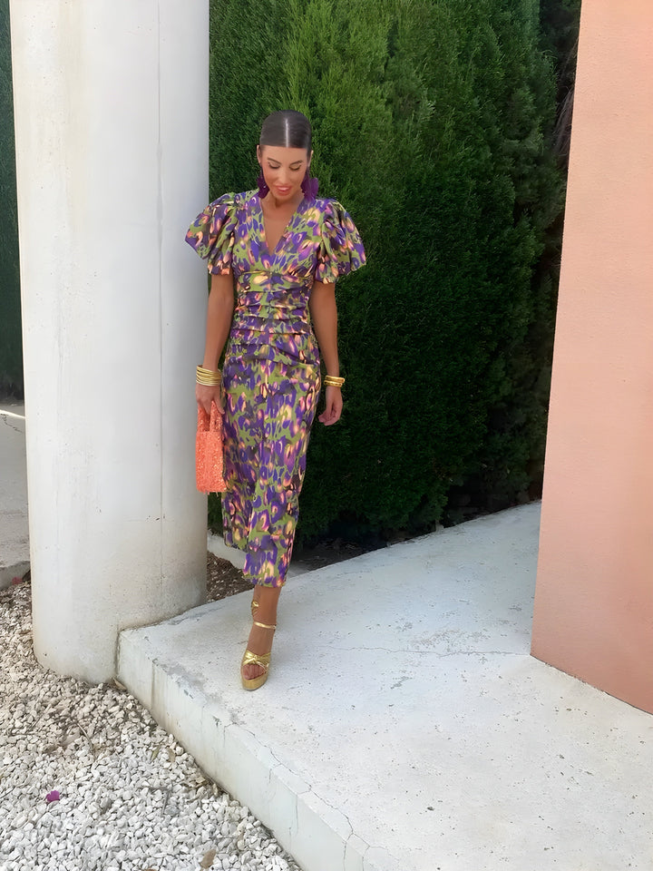 MARY™ | Dress with pleated sleeves