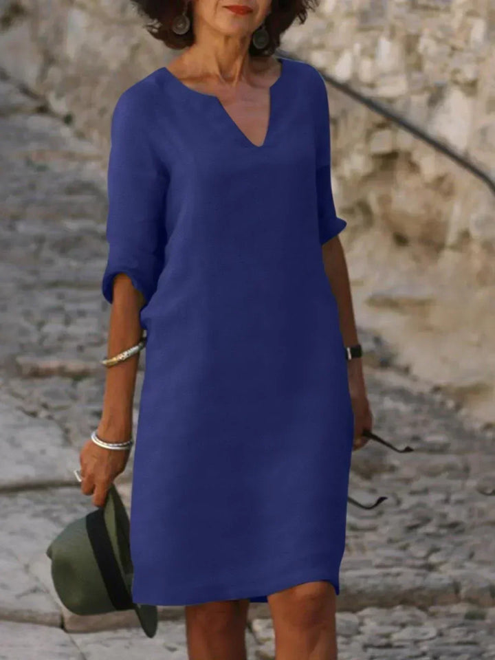 ELIZA｜Elegant dress with V-neckline