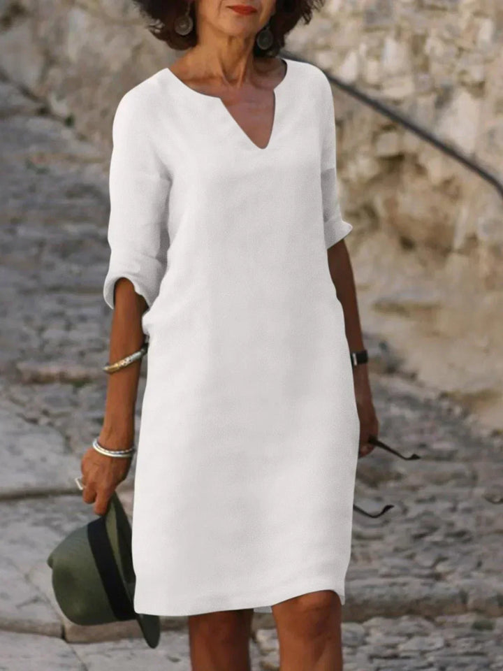 ELIZA｜Elegant dress with V-neckline