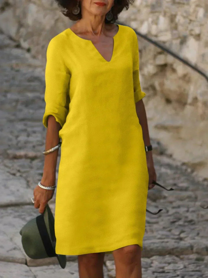ELIZA｜Elegant dress with V-neckline